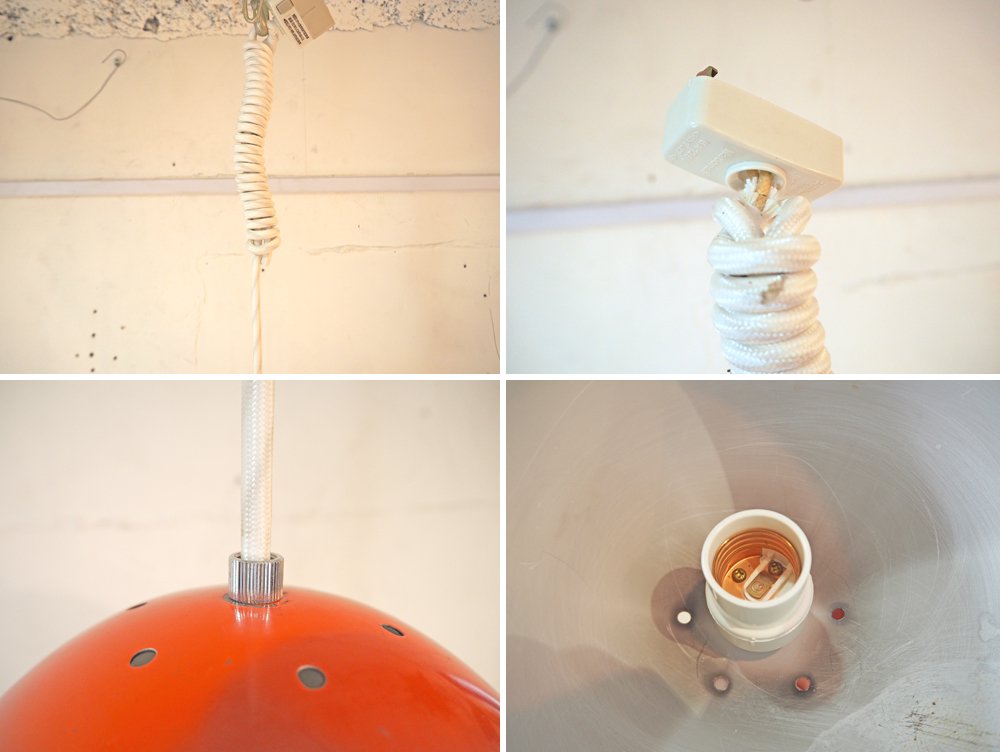 デンマークビンデージ danish vintage ボールペンダントライト ball pendant light パントンスタイル スペースエイジ オレンジ ミッドセンチュリー ビンテージ ★