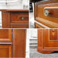 ヨーロピアン クラシカルスタイル イタリア製 ミニキャビネット サイドボード コンソール 花台 電話台 ドロワー 両開き扉 象嵌 インレイ マルチキャビネット アンティーク調 収納家具 ◇