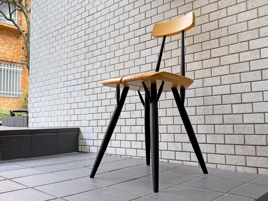 アルテック Artek ピルッカ チェア pirkka chair ハニー × ブラック パイン材 バーチ材 イルマリ・タピオヴァーラ SCOPE別注 美品 ■