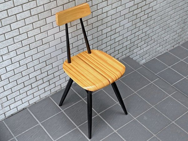 アルテック Artek ピルッカ チェア pirkka chair ハニー × ブラック パイン材 バーチ材 イルマリ・タピオヴァーラ SCOPE別注 美品 ■