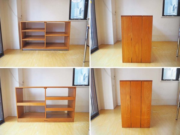 イデー IDEE プランクス PLANX サイドボード1 Sideboard1 廃盤 アッシュ無垢材 オープンシェルフ AVボード ブックシェルフ タモ材 ★