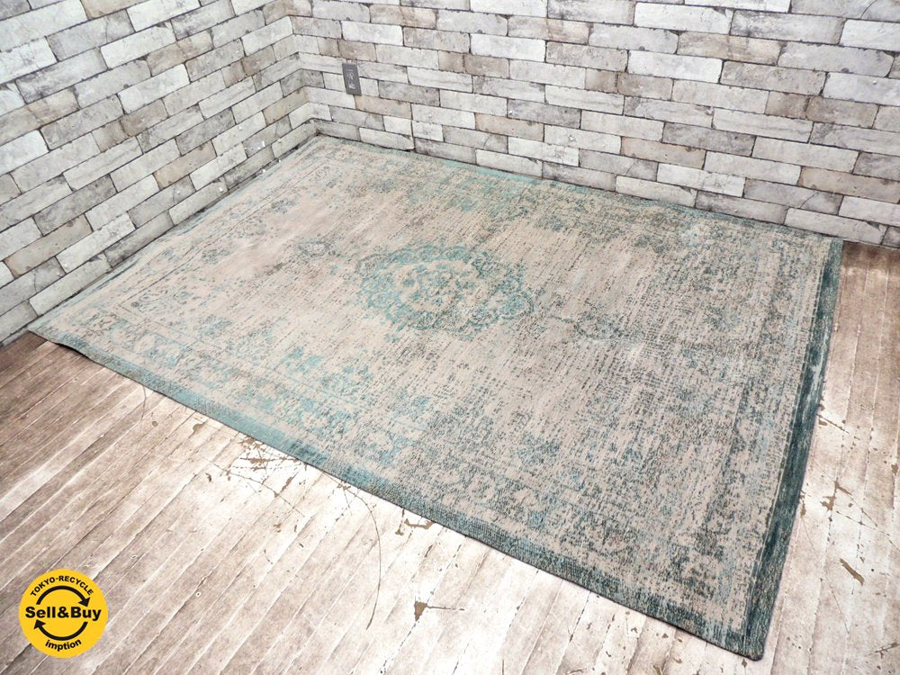 ルイデポーター Louis De Poortere ベルギーラグ ジェイドオイスター Jade Oyster ビンテージスタイル メダリオン 絨毯 カーペット 140×200 ●