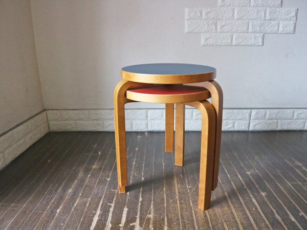 アルテック artek スツール60 STOOL60 アアルトスツール スコープ別注 スモーキーブルー ハニーステイン アルヴァ アアルト ◎