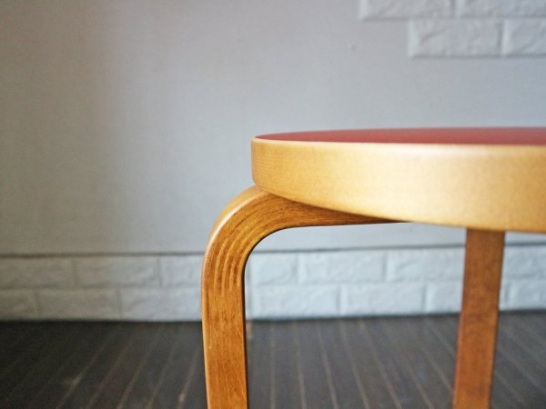 アルテック artek スツール60 STOOL60 アアルトスツール スコープ別注 レッド ハニーステイン アルヴァ アアルト ◎