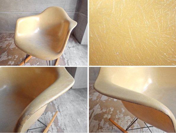 ハーマンミラー Herman Miller アームシェルチェア 2ndビンテージ 初期 ロッカーベース  イームズ ミッドセンチュリー ♪