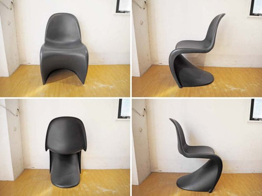 ヴィトラ vitra パントンチェア Panton Chair ブラック ヴェルナー・パントン Verner Panton スタッキングチェア ★