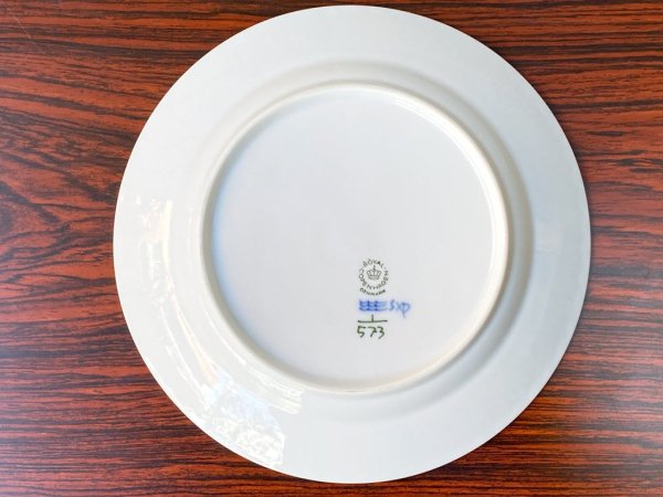 ロイヤルコペンハーゲン ROYAL COPENHAGEN ブルーフルーテッド ハーフレース プレート 19? A ■