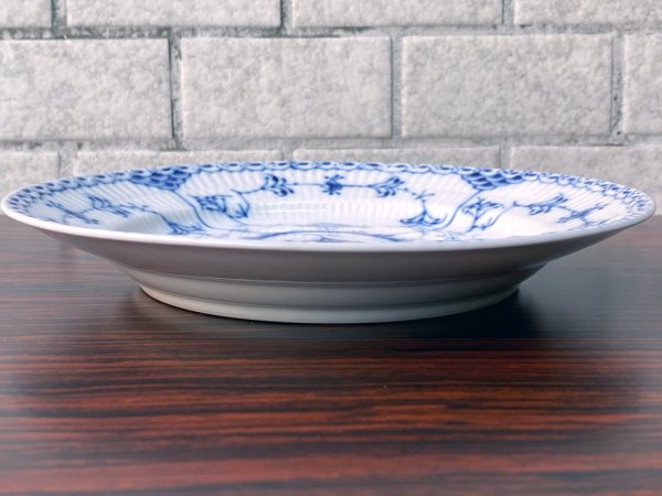 ロイヤルコペンハーゲン ROYAL COPENHAGEN ブルーフルーテッド ハーフレース プレート 19? B ■