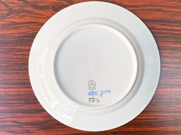 ロイヤルコペンハーゲン ROYAL COPENHAGEN ブルーフルーテッド ハーフレース プレート 19? D ■