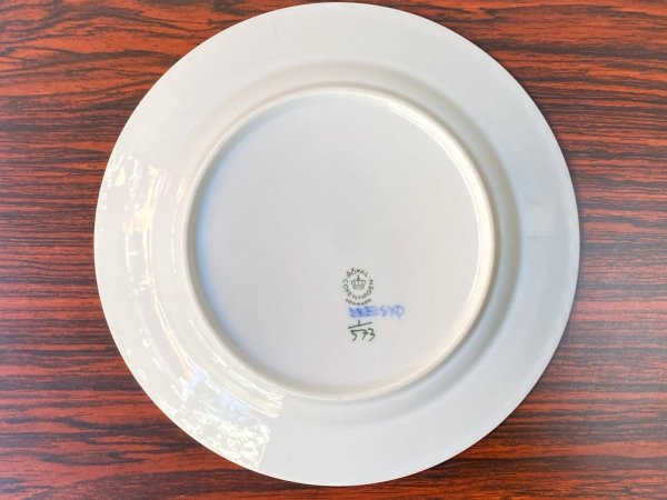 ロイヤルコペンハーゲン ROYAL COPENHAGEN ブルーフルーテッド ハーフレース プレート 19? E ■