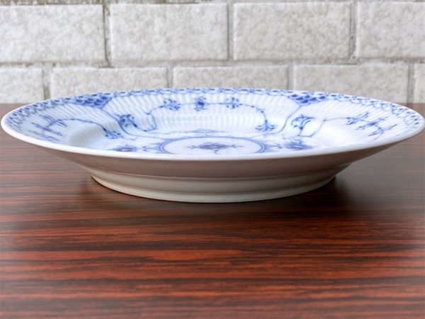 ロイヤルコペンハーゲン ROYAL COPENHAGEN ブルーフルーテッド ハーフレース プレート 19? F ■