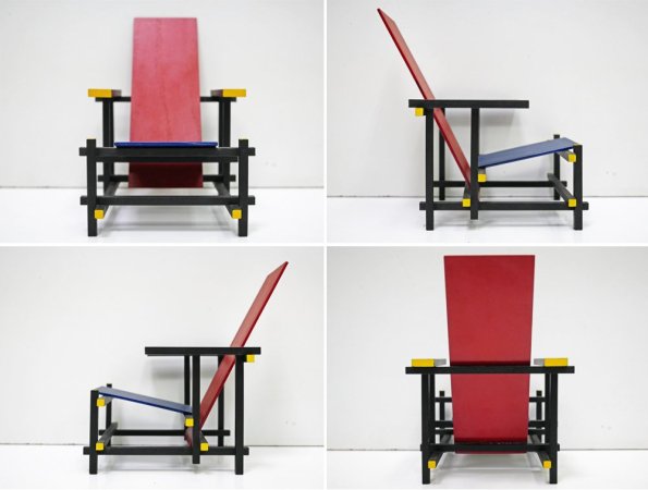 ヴィトラ デザイン ミュージアム Vitra Design Museum レッドアンドブルー Red & Blue chair 1/6サイズ ヘーリット・トーマス・リートフェルト ●