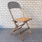 クラリン CLARIN フォールディングチェア Folding chair 板座 50'S ビンテージ 折り畳みチェア ウッドシート 米国 B ■