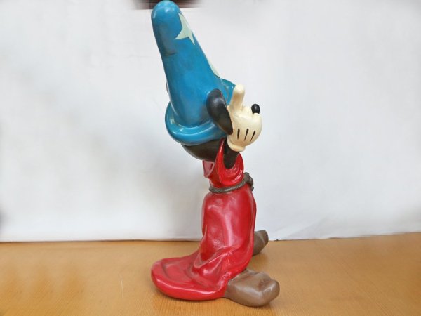 ディズニー DISNEY ファンタジア FANTASIA ミッキーマウス 魔法使いの弟子 80's vintage 55cm 特大フィギュア ◎