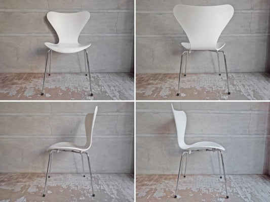 フリッツハンセン Fritz Hansen セブンチェア Seven Chair アルネヤコブセン Arne Jacobsen ホワイトラッカー 北欧家具 デンマーク ♪