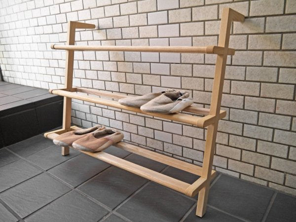 サイドバイサイド SIDE by SIDE ガストン Gaston シューズラック Shoe Rack アッシュ材 無垢材 SCOPE取扱い ドイツ ■