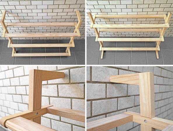 サイドバイサイド SIDE by SIDE ガストン Gaston シューズラック Shoe Rack アッシュ材 無垢材 SCOPE取扱い ドイツ ■