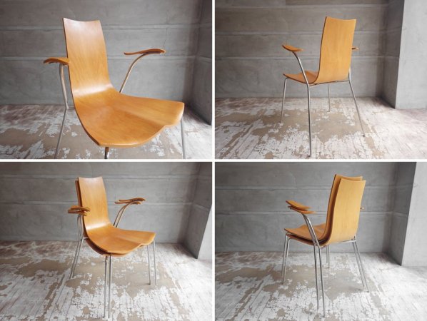 天童木工 tendo リリィチェア Lily Chair ダイニングチェア アームチェア 2脚セット コンプロットデザイン スタッキング A ♪