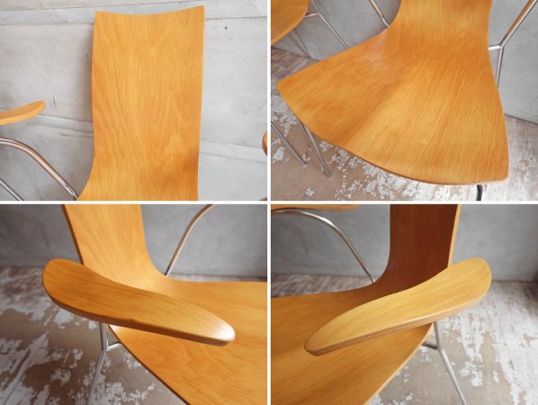 天童木工 tendo リリィチェア Lily Chair ダイニングチェア アームチェア 2脚セット コンプロットデザイン スタッキング A ♪