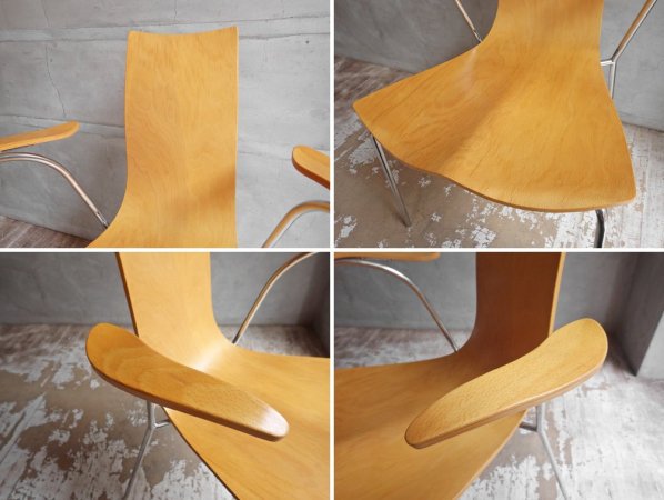 天童木工 tendo リリィチェア Lily Chair ダイニングチェア アームチェア 2脚セット コンプロットデザイン スタッキング A ♪