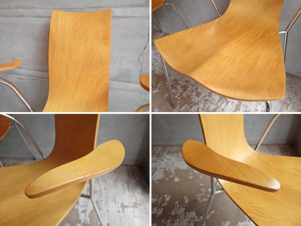 天童木工 tendo リリィチェア Lily Chair ダイニングチェア アームチェア 2脚セット コンプロットデザイン スタッキング B ♪