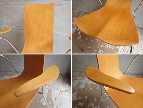 天童木工 tendo リリィチェア Lily Chair ダイニングチェア アームチェア 2脚セット コンプロットデザイン スタッキング B ♪