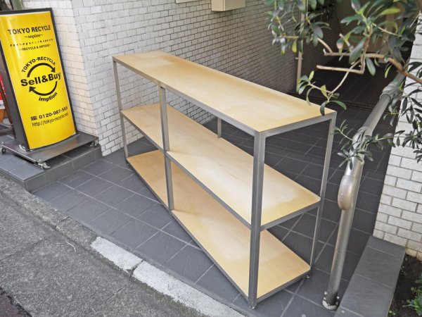 パシフィックファニチャーサービス PACIFIC FURNITURE SERVICE オープンシェルフ AW SHELF オーク材天板 Double Oak インダストリアルデザイン P.F.S. ■