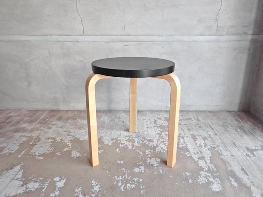 アルテック Artek Stool60 スツール 80周年記念モデル ブラックラッカー アルヴァ・アアルト 北欧家具♪