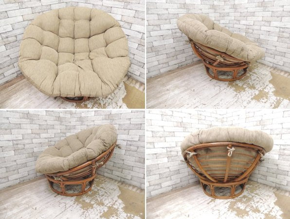 アクメファニチャー ACME Furniture ウィッカー イージーチェア Wicker Easy Chair ラタンフレーム オットマン付 ●