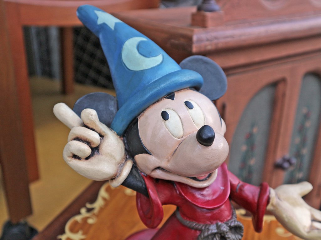 ディズニー DISNEY ファンタジア FANTASIA ミッキーマウス 魔法使いの弟子 80's vintage 26cm フィギュア ◎