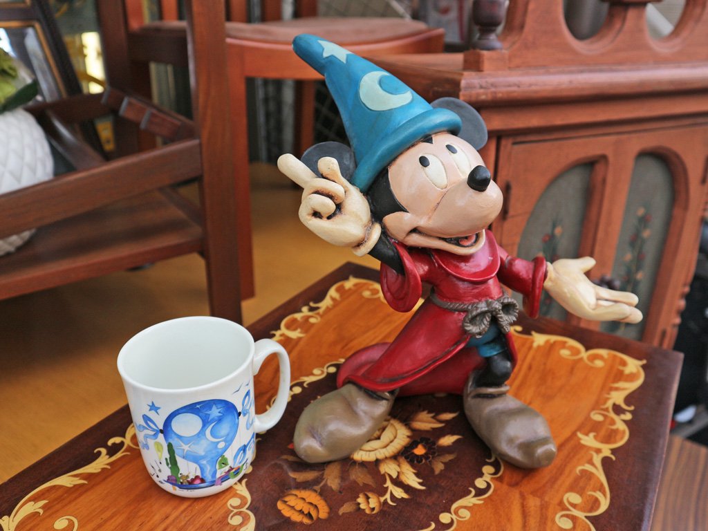 ディズニー DISNEY ファンタジア FANTASIA ミッキーマウス 魔法使いの弟子 80's vintage 26cm フィギュア ◎