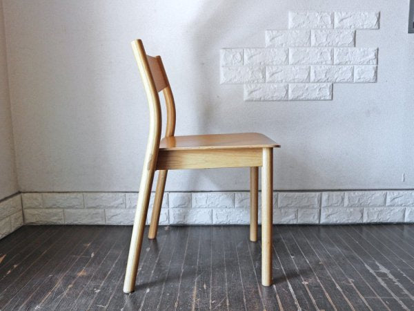 無印良品 MUJI リアルファニチャー REAL FURNITURE オーク材 ダイニングチェア スタッキング シンプルデザイン B ◎