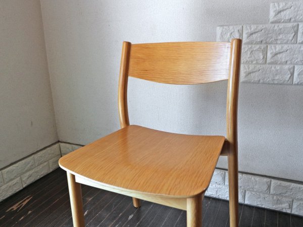 無印良品 MUJI リアルファニチャー REAL FURNITURE オーク材 ダイニングチェア スタッキング シンプルデザイン B ◎