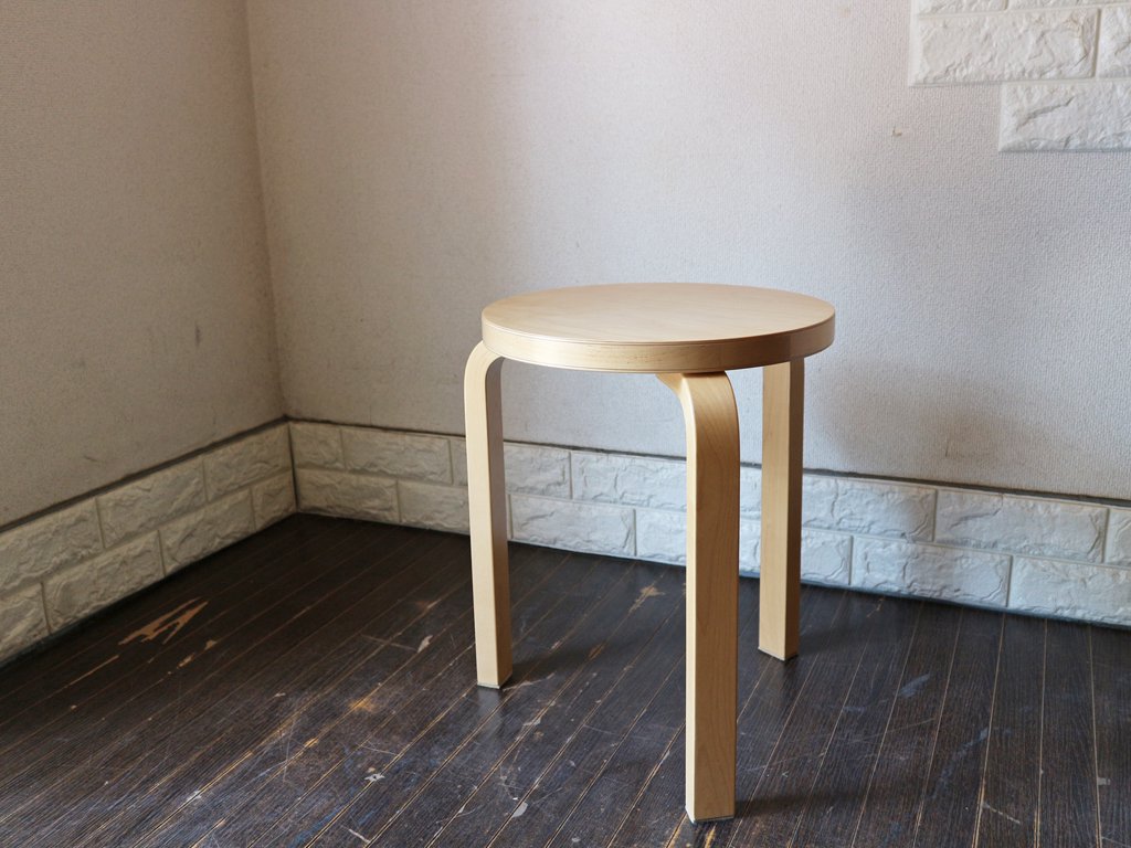 アルテック Artek スツール60 Stool60 バーチ材 80周年記念モデル アルヴァ・アアルト 北欧家具 ◎