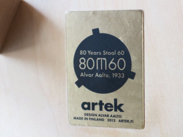 アルテック Artek スツール60 Stool60 バーチ材 80周年記念モデル アルヴァ・アアルト 北欧家具 ◎