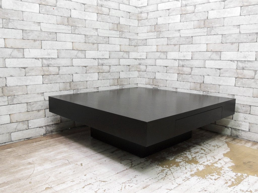 イデー IDEE デフォー De-foe スクエア ローテーブル SQUARE LOW TABLE 引き出し付 廃番カラー モダンデザイン ●