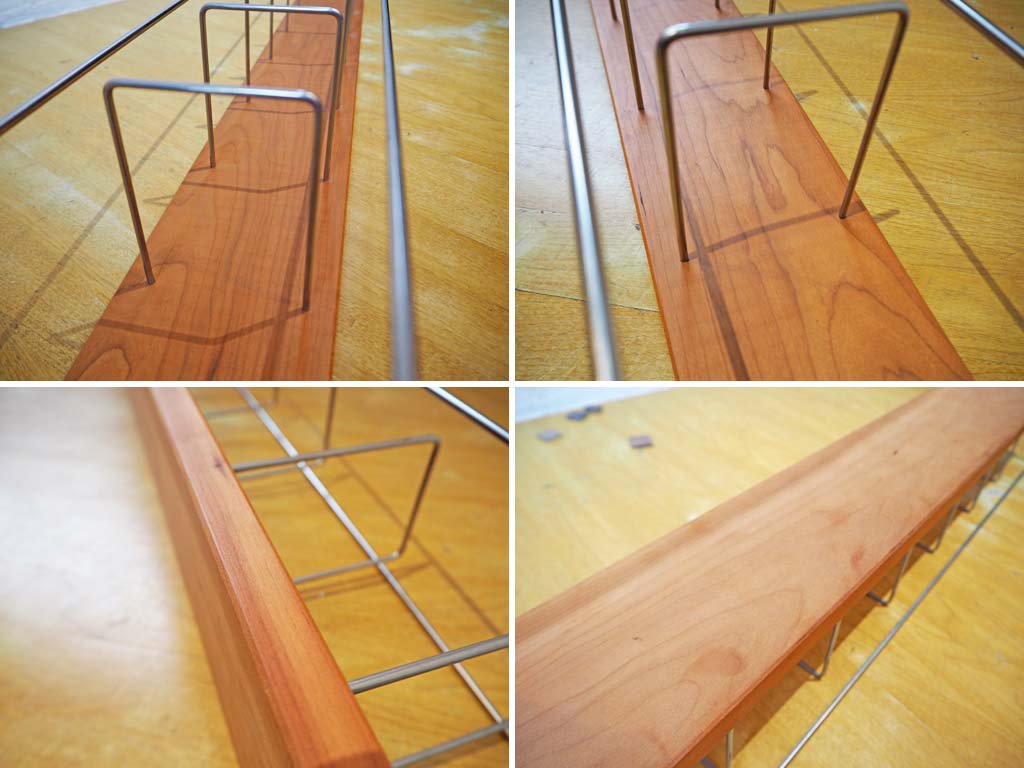オイガードデザイン Hoigaard Design ウォール CD ラック Wall cd rack チェリー材×ステンレス デンマーク Danish 縦横自在 壁掛け ★