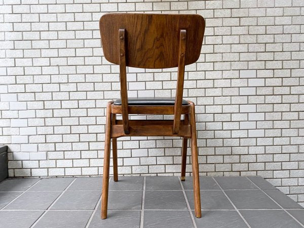 関家具 コンフィ COMFY プラモ Plamo ダイニングチェア スタッキング PVCレザー 北欧ビンテージスタイル B ■