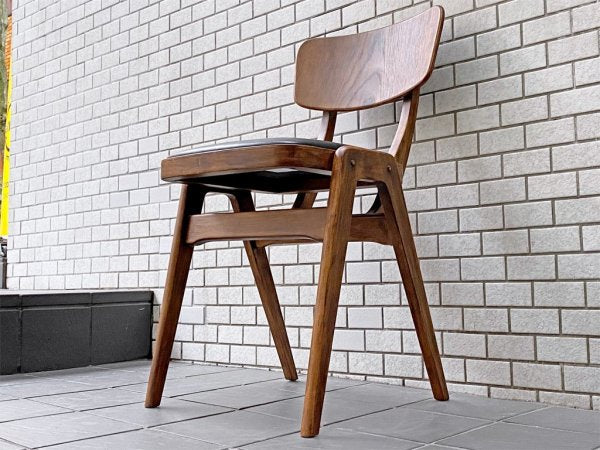 関家具 コンフィ COMFY プラモ Plamo ダイニングチェア スタッキング PVCレザー 北欧ビンテージスタイル B ■