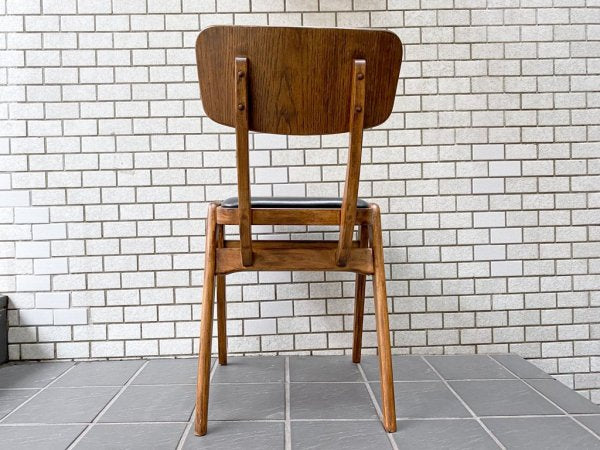 関家具 コンフィ COMFY プラモ Plamo ダイニングチェア スタッキング PVCレザー 北欧ビンテージスタイル A ■
