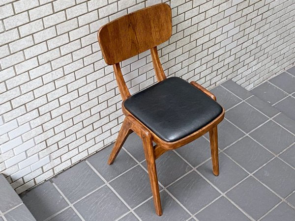 関家具 コンフィ COMFY プラモ Plamo ダイニングチェア スタッキング PVCレザー 北欧ビンテージスタイル A ■