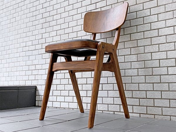 関家具 コンフィ COMFY プラモ Plamo ダイニングチェア スタッキング PVCレザー 北欧ビンテージスタイル A ■