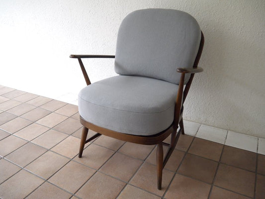 アーコール ERCOL 70-80's ビンテージ オールドコロニアル Old Colonial シリーズ ラウンジチェア 希少色 英国 クッション&カバー新調済み UKアンティーク イギリス ◇