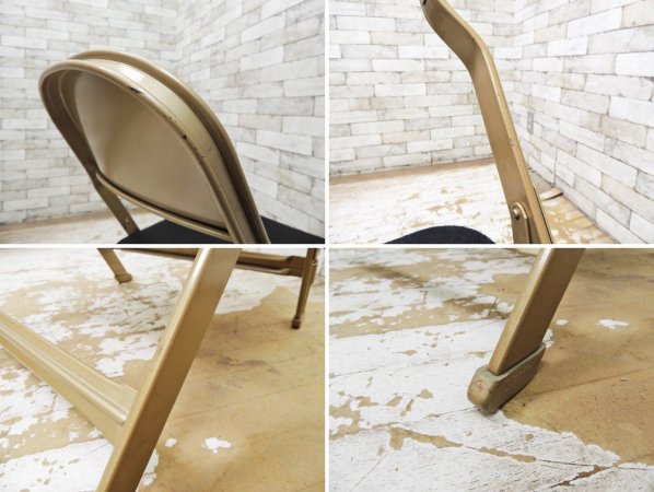 クラリン CLARIN フォールディングチェア 折り畳みチェア Folding chair SANDLER ブラック ファブリッククッション仕様 B ●