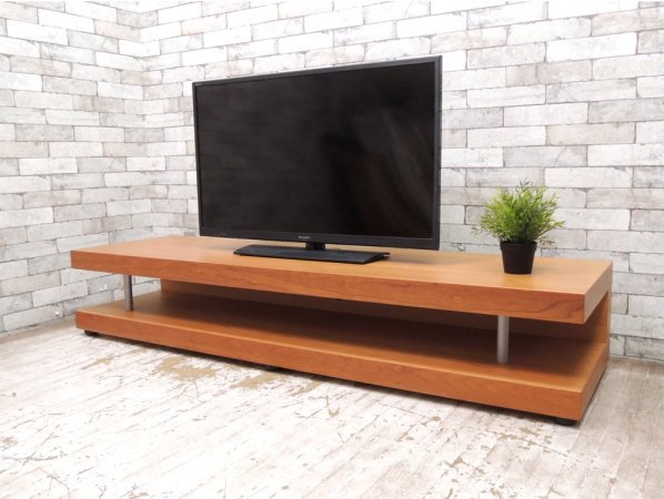 ポラダ porada TOBIA BENCH TVボード AVボード チェリー材 イタリア 定価約30万円 アクタス取扱 ●