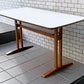 カリモク60+ karimoku カフェテーブル ホワイト メラミン天板  棚板付き ミッドセンチュリーモダン ■