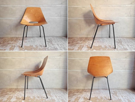 シュタイナー Steiner トノーチェア Tonneau Chair ピエール・ガーリッシュ Pierre Guarich プライウッド ♪