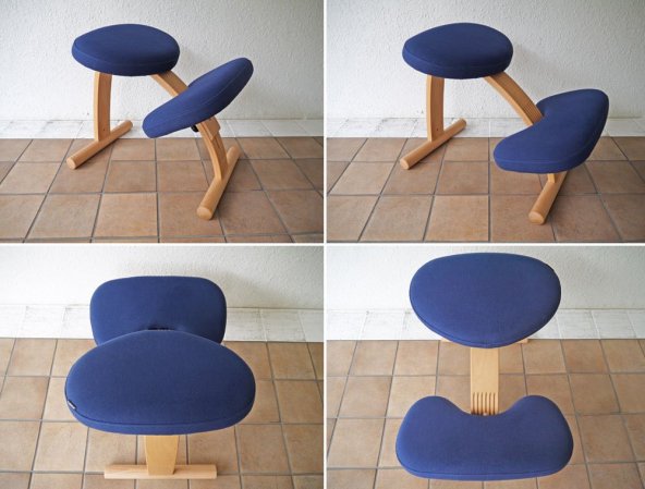 サカモトハウス SAKAMOTO HOUSE バランスイージーチェア balans Easy Chair 学習椅子 姿勢矯正 ネイビー 旧 リボ Rybo 社 ◇