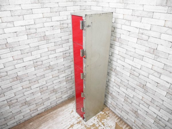 セキューラ SECURA 5段 スチール コインロッカー レッド アメリカ製 インダストリアル ●