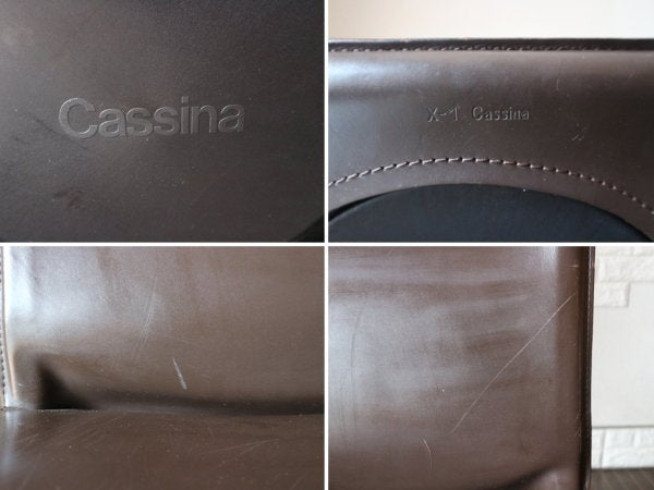 カッシーナイクスシー cassina ixc. 412 キャブ CAB アームレス チェア 本革 イタリア モダンデザイン ◎